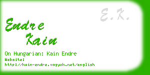 endre kain business card